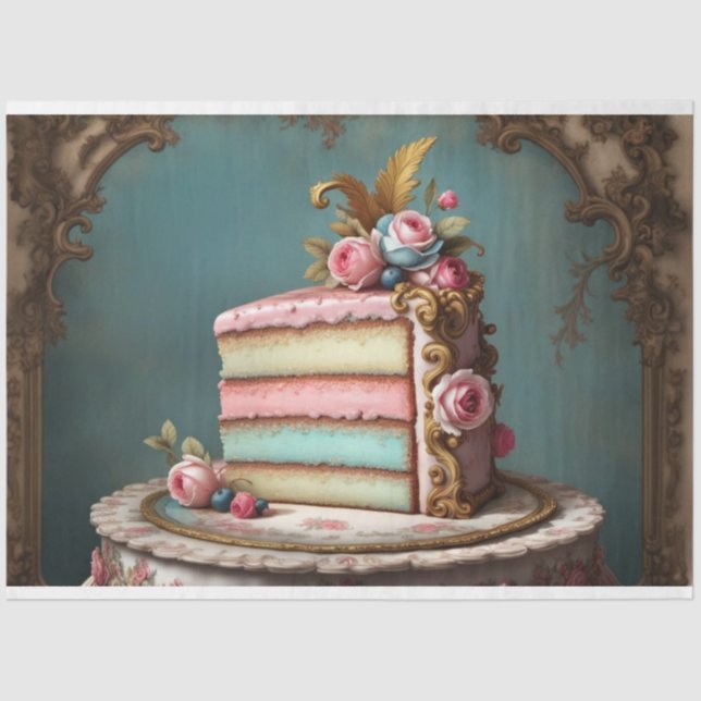 Papel de Decoupage do Pastel Rococo Bake Slice 2 (Frente )