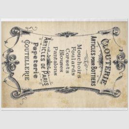 Papel de Decoupage do Rótulo de Clouterie