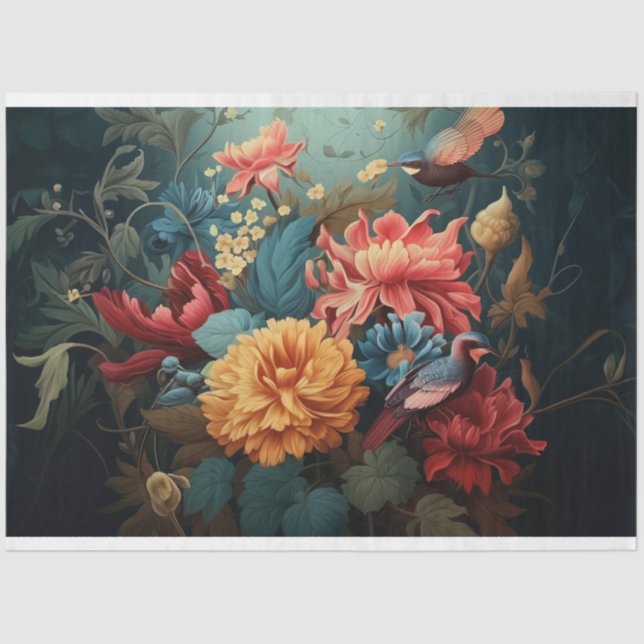 Papel de Decoupage - Flor Tranquilo (Frente )