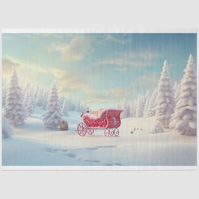 Papel de Decoupage na Neve 2 (Frente )