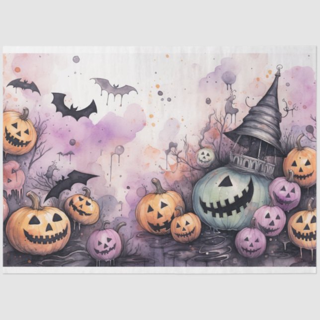 Papel de Decoupage Spookeen Pumpkins 1 (Frente )