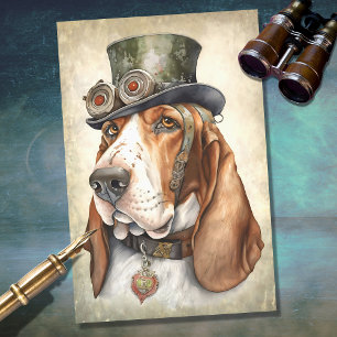 Papel de Decoupage Steampunk 1 do Hound Basset