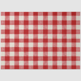 Papel de Decoupage Vermelho Cheque Buffalo