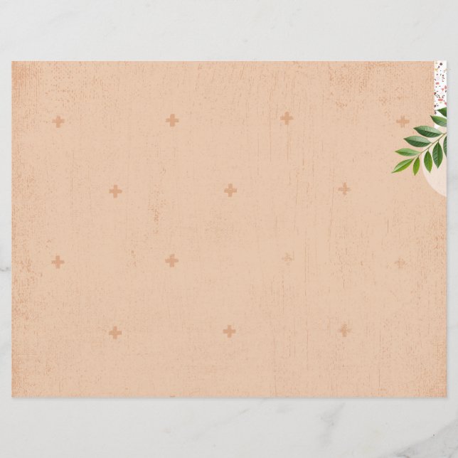 Papel de Diário de Arte Cinza de Fundo Minimizado (Frente)