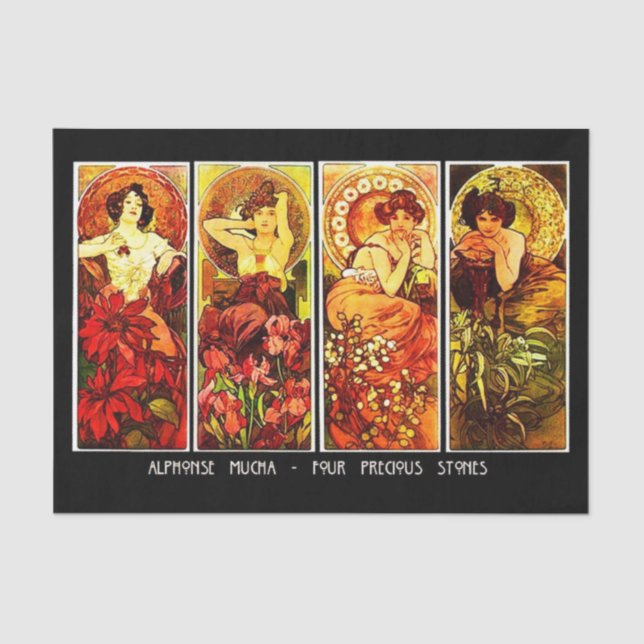 Papel de dissociação 10"x15" - Alphonse Mucha 21 (Frente )