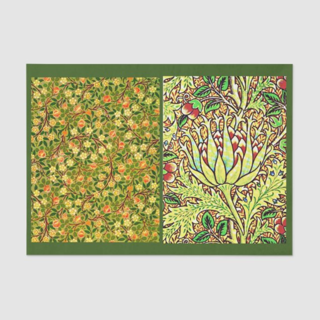 Papel de dissociação 10"x15" - William Morris 17 (Frente )