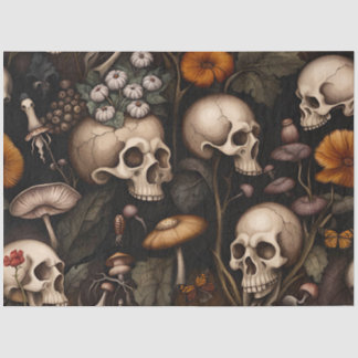 Papel de dissociação do crânio do Halloween gótico