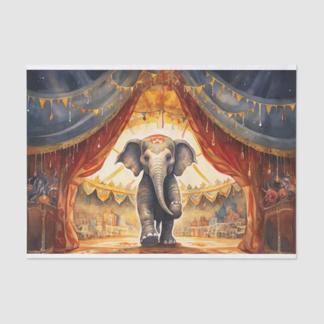 Papel de dissociação do elefante de circo 3 (Frente )