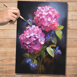 Papel de dissociação - Hydrangea 1 rosa