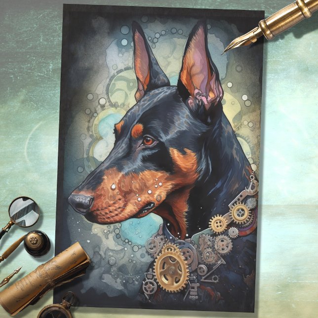 Papel de dissociação Steampunk Doberman 4 (Criador carregado)