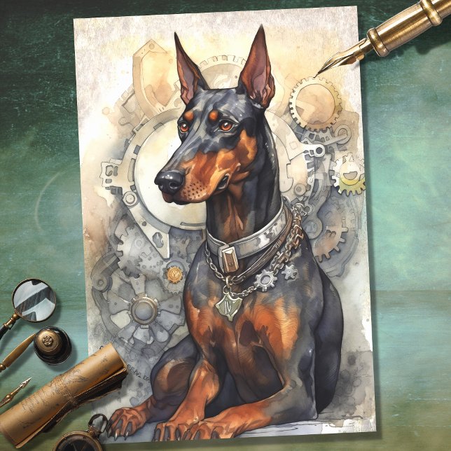 Papel de dissociação Steampunk Doberman 5 (Criador carregado)