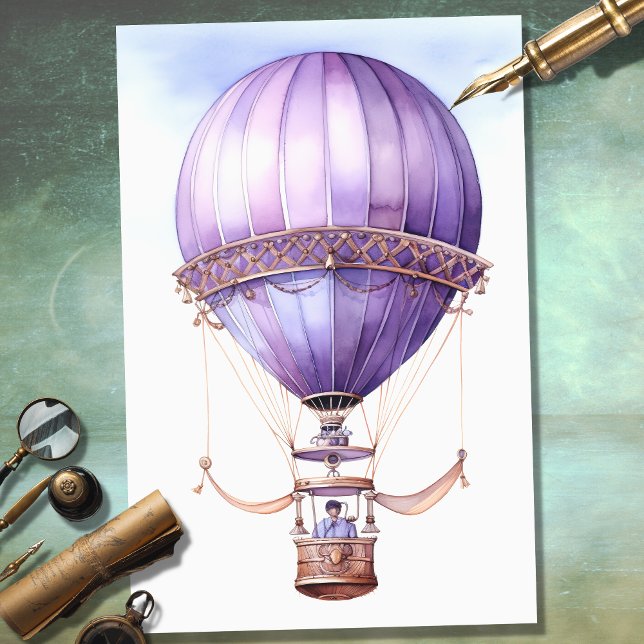Papel de dissociação Steampunk Hot Air Balloon 1 (Criador carregado)