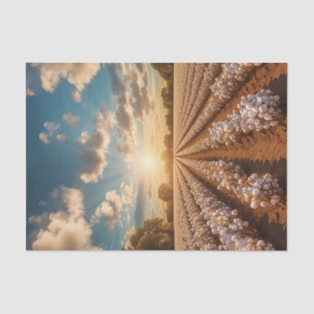 Papel de Dissociação Sunlit de Campo de Algodão (Frente )