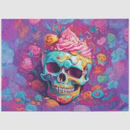 Papel de Dissociação Whimesical Cake Skull