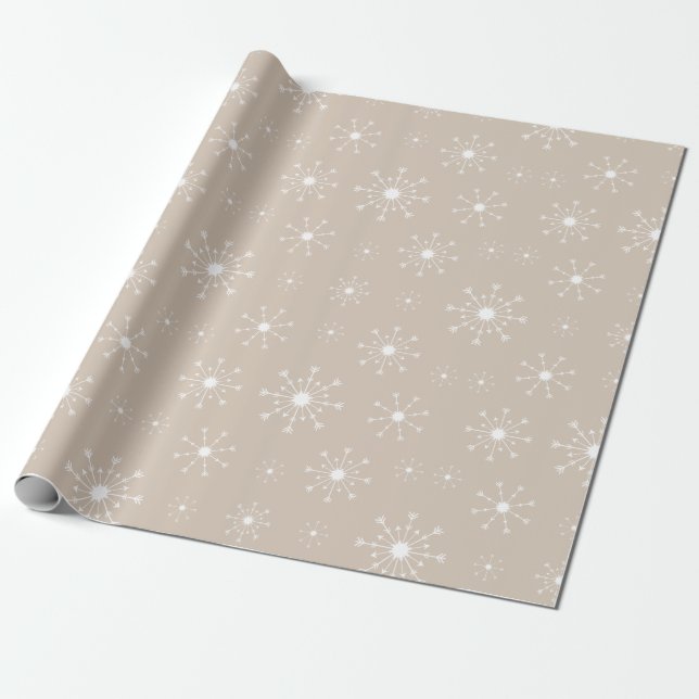 Papel de embalagem Brown e presente branco dos (Desenrolado)