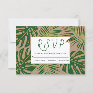 Papel de embalagem tropical RSVP wedding rústico