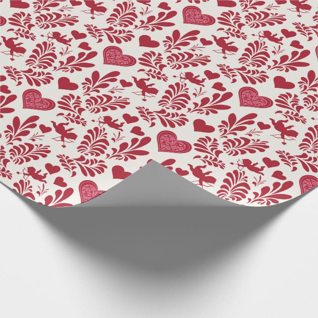 papel de embalagem vermelho e branco para presente (Ponta)