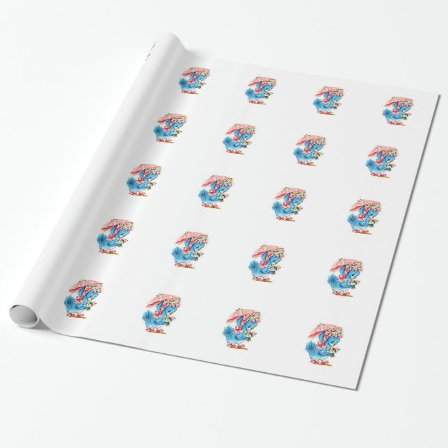 Papel de embrulhamento de embreagem de presente de (Desenrolado)