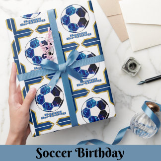 Papel de embrulhamento de presente de aniversário