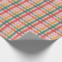 Papel de embrulhamento de presente de Gingham mult