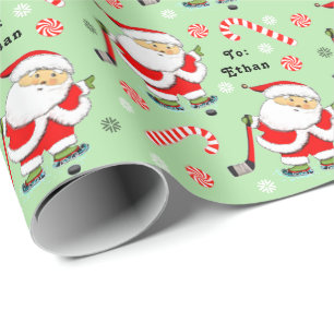 Papel de embrulhamento de presente de Natal de hóq