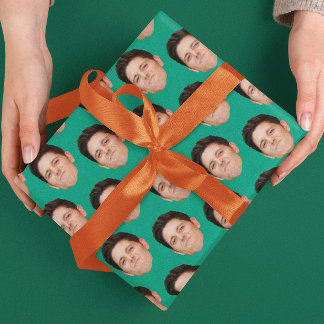 Papel de embrulhamento de presente verde para foto