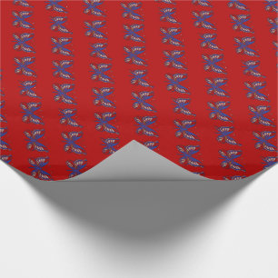 Papel de embrulhamento de presente vermelho-vermel