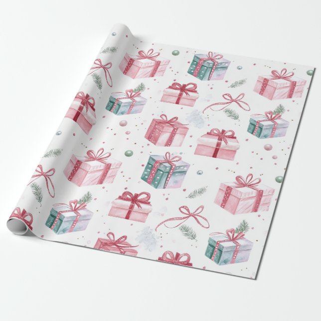 Papel de embrulhamento do pacote de presente de Na (Desenrolado)