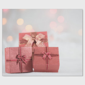 Papel de embrulhamento presente no Natal