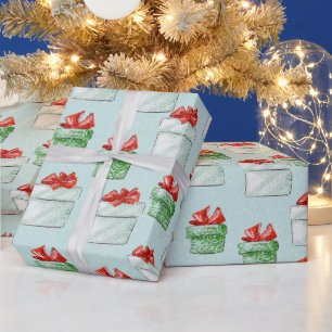 Papel de embrulhamento presente no Natal