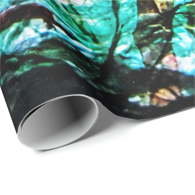 Papel de embrulho abstrato azul escuro,Abstrato (Ponta do rolo)