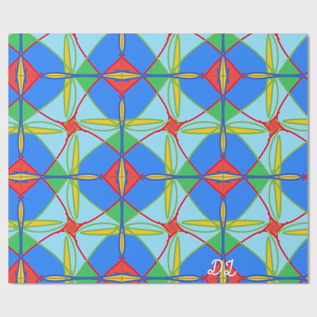 Papel de embrulho abstrato de padrão único (Aberto)
