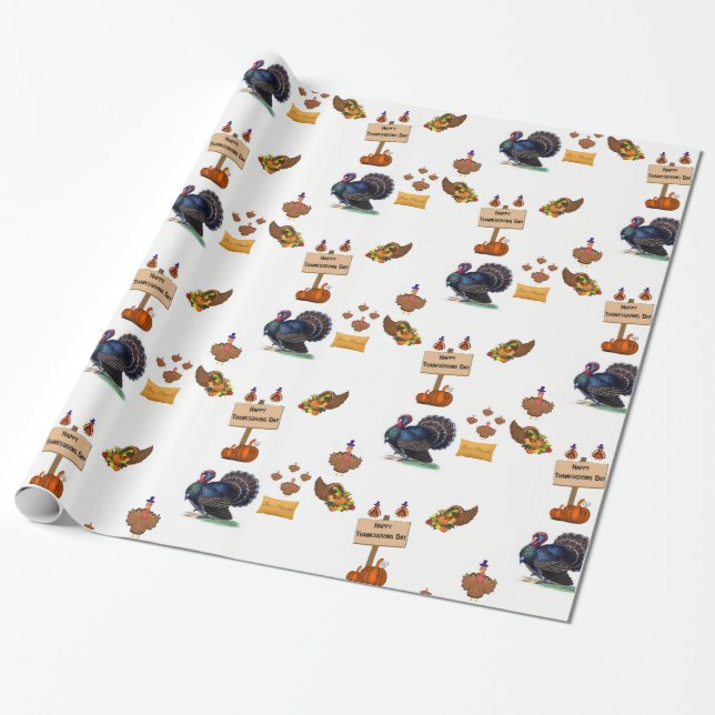 Papel de embrulho Ação de Graças (Desenrolado)