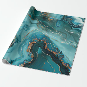Papel de embrulho Ágata Azul