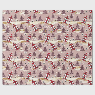 Papel de embrulho Aldeia de Inverno Aconchegante