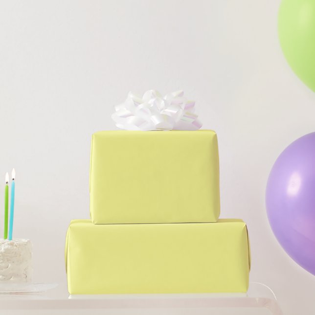 Papel de embrulho amarelo-canário (Presentes para festas)