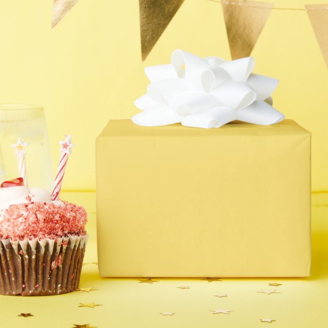 Papel de embrulho amarelo real brilhante (Festa de aniversário)