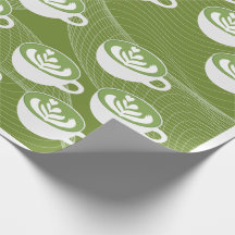 : Papel de embrulho Amor de Matcha Latte
