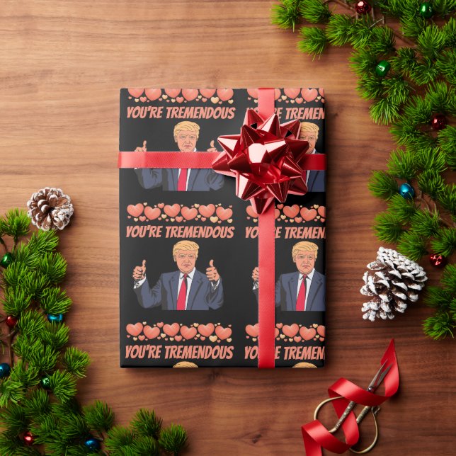Papel de embrulho AMOR ROMÂNTICO TRUMP (Presente de Natal)