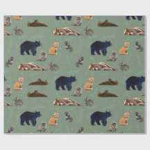 Papel de embrulho Animais Selvagens Amigos da Flor