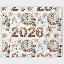 Papel de embrulho - Ano Novo 2026 Papel de embrulh