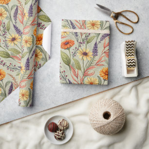Papel de embrulho Apothecary Autumn Wildflower Har