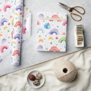Papel de embrulho Arco-íris, Papel de presente Col