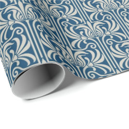 Papel de embrulho - Art Nouveau Blue Vintage