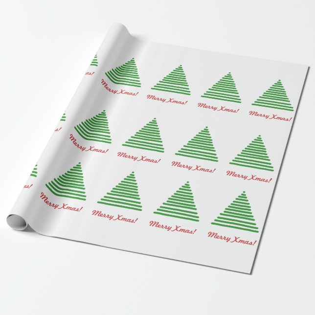 Papel de embrulho - Árvore de Natal Alegre (Desenrolado)