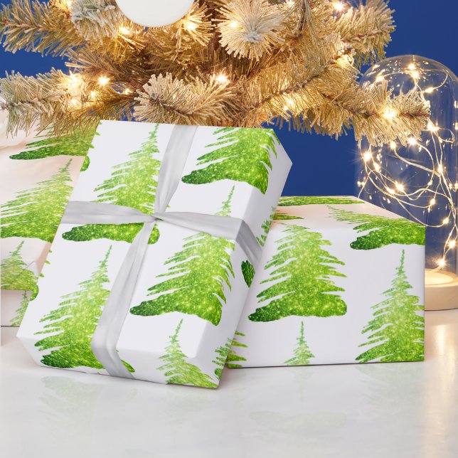 Papel de embrulho Árvore de Natal com purpurina ve (Feriados)