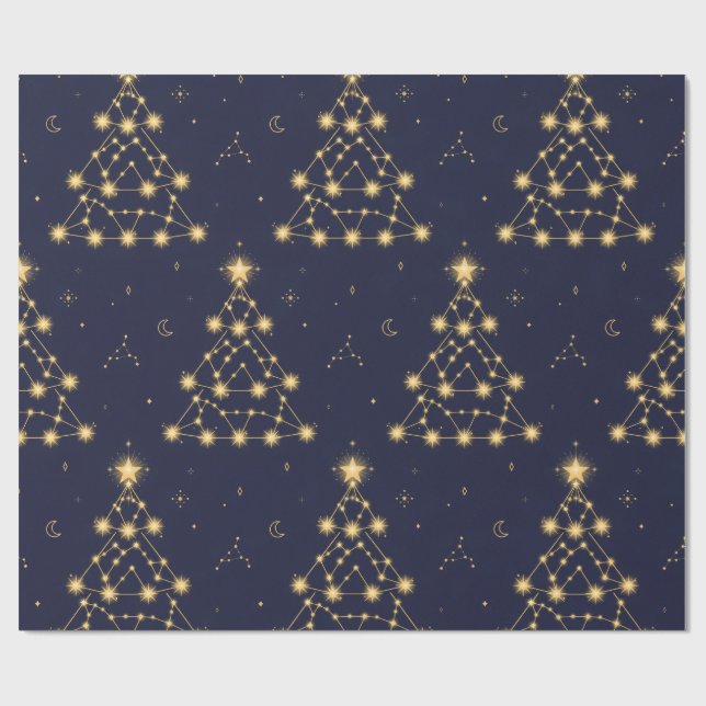 Papel de embrulho Árvore de Natal Constelação (Aberto)
