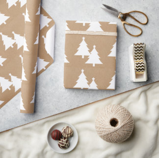 Papel de embrulho Árvores de Natal