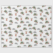 Papel de embrulho Árvores de Natal & Rena
