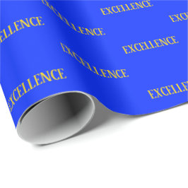 Papel de embrulho azul amarelo dourado elegante ex